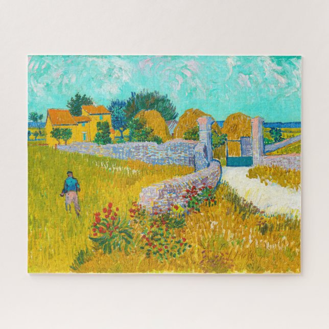 Quebra-cabeça Farmhouse in Provence por Vincent van Gogh (Horizontal)