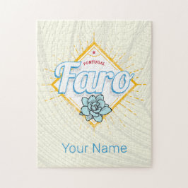 Quebra-cabeça Faro Algarve Portugal Retro Succults Vintage