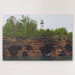 Quebra-cabeça Farol -20x30 das ilhas do apóstolo - a ilha do