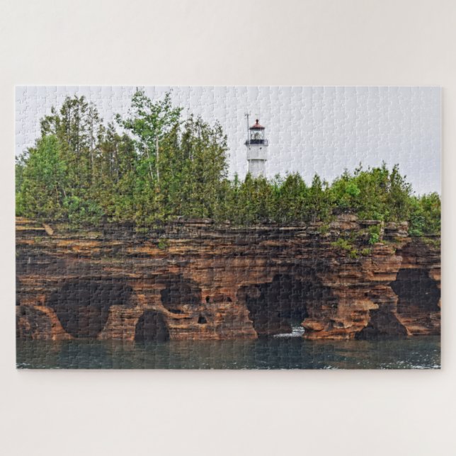 Quebra-cabeça Farol -20x30 das ilhas do apóstolo - a ilha do (Horizontal)