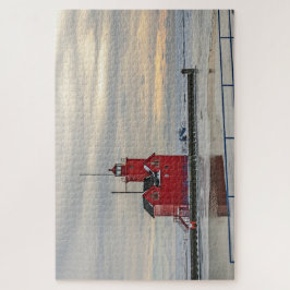 Quebra-cabeça Farol conhecido como Grande Vermelho na Holanda, M