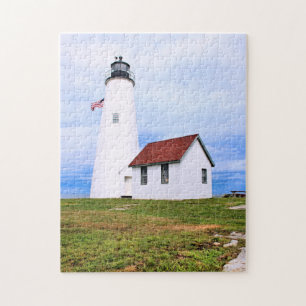 Quebra-cabeça Farol da Ilha Bakers, Massachusetts MÃE Quebra-ca