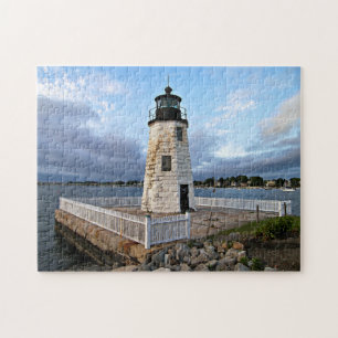 Quebra-cabeça Farol da ilha da cabra, Rhode - ilha