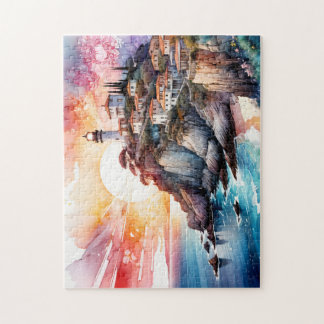 Quebra-cabeça Farol de Aquarela 1