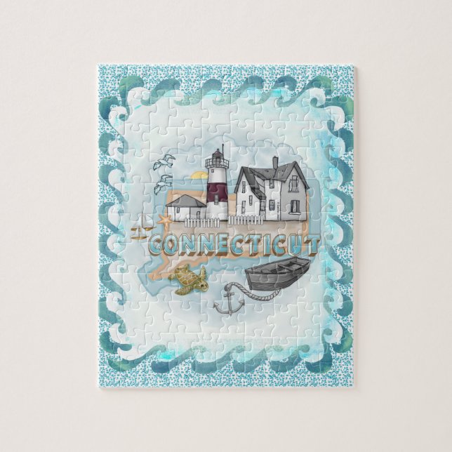 Quebra-cabeça Farol de Connecticut (Vertical)