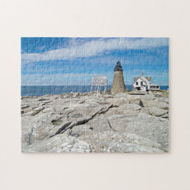 Quebra-cabeça Farol de Mount Desert Rock, Maine Jigsaw Puzzle