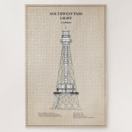 Quebra-cabeça Farol de passagem sudoeste - Louisiana - SBD