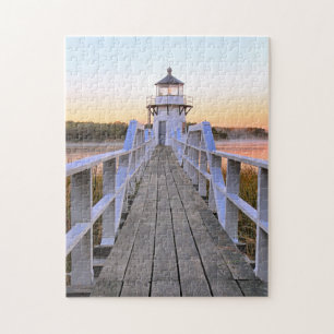 Quebra-cabeça Farol de Ponto Duplo, Ilha Arrowsic, Maine