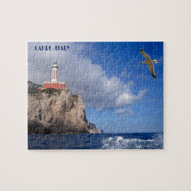 Quebra-cabeça Farol de Punta Carena, Ilha de Capri (Horizontal)