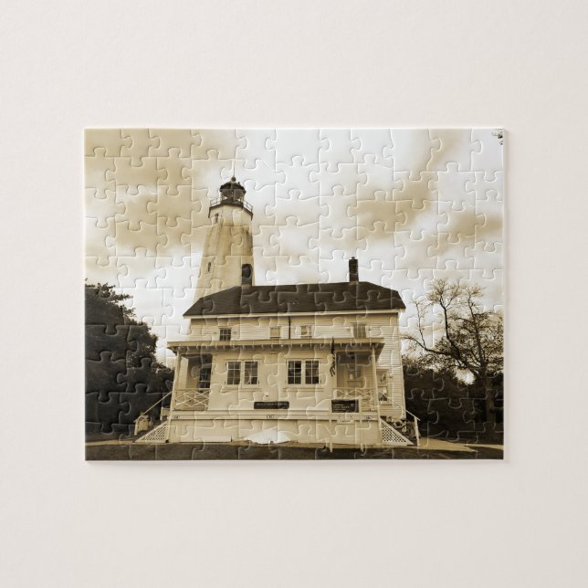 Quebra-cabeça Farol de Sandy Hook (Horizontal)