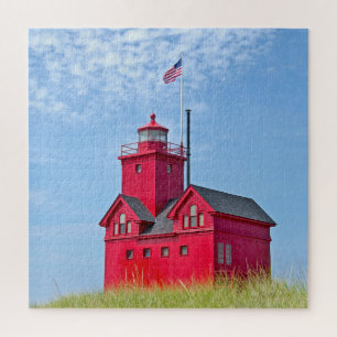 Quebra-cabeça Farol do Big Red Michigan