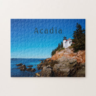 Quebra-cabeça Farol do Parque Nacional Acadia Maine Bass Harbor
