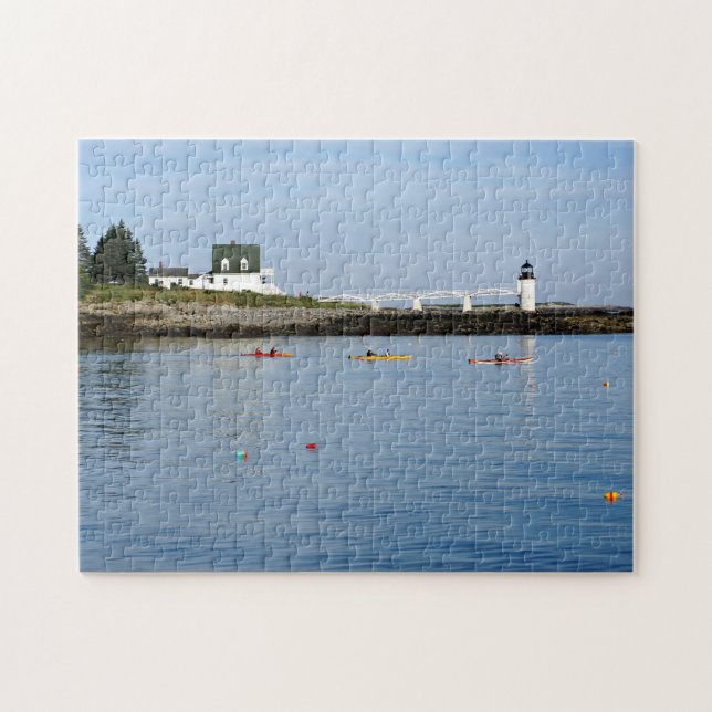 Quebra-cabeça Farol do ponto de Marshall, porto Clyde Maine (Horizontal)