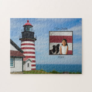Quebra-cabeça Farol do West Quoddy Foto Personalizada do Maine