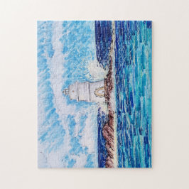 Quebra-cabeça Farol em Azul