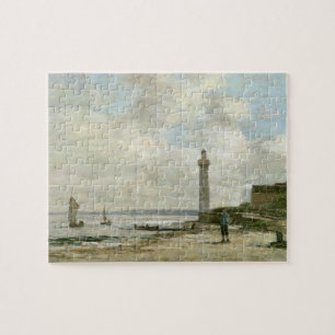 Quebra-cabeça Farol em Honfleur, 1864-66 (óleo no painel)