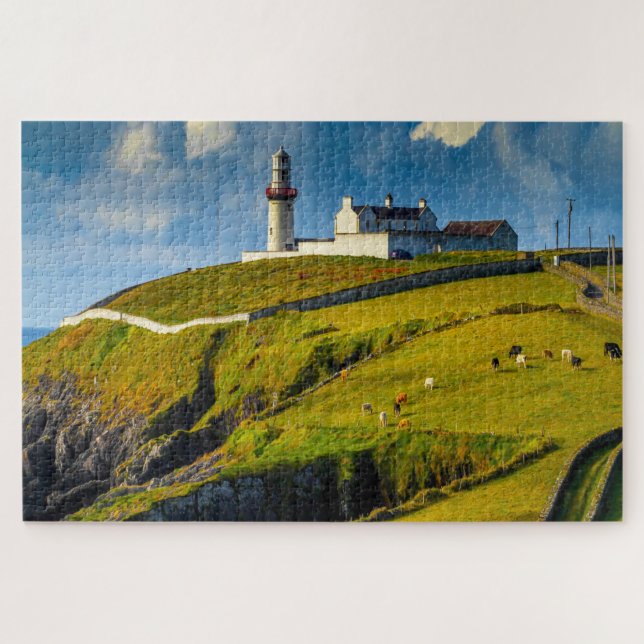 Quebra-cabeça Farol Galley Head Rosscarbery Cork Irlanda. (Horizontal)