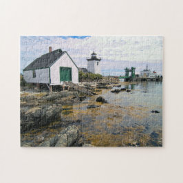 Quebra-cabeça Farol Grindle Point, Maine Jigsaw Puzzle