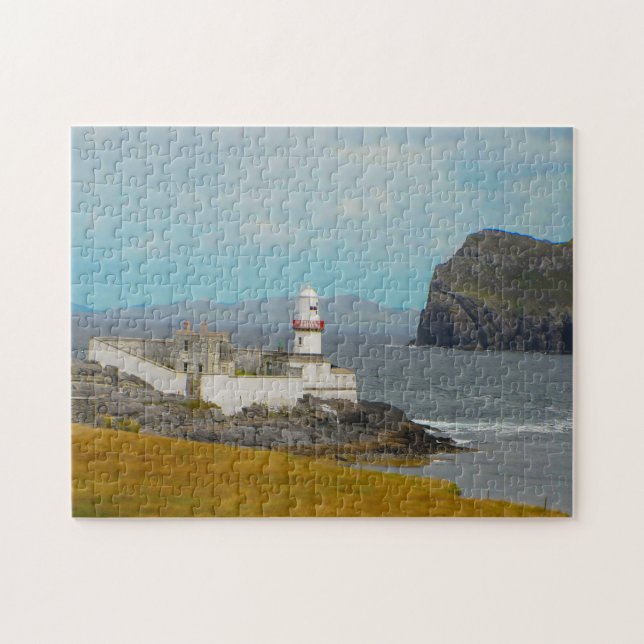 Quebra-cabeça Farol Ilha Valentia Kerry. (Horizontal)