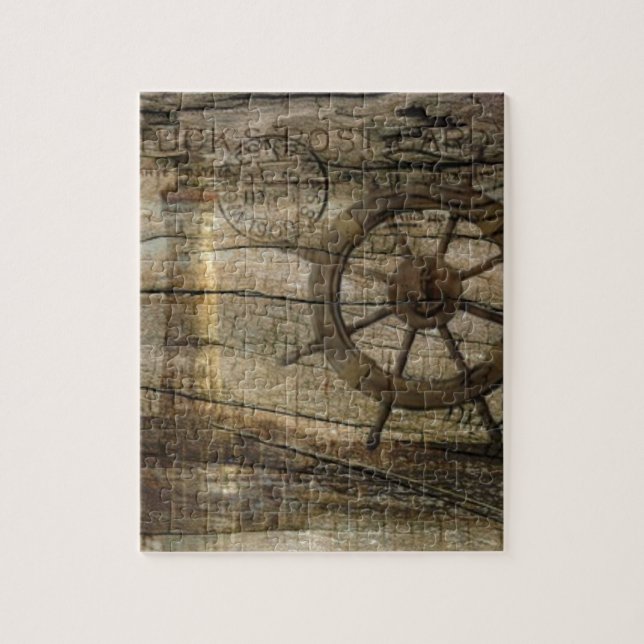 Quebra-cabeça Farol náutico litoral primitivo da roda do leme (Vertical)