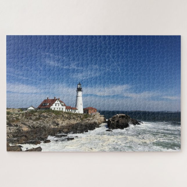 Quebra-cabeça Farol no Oceano (Horizontal)