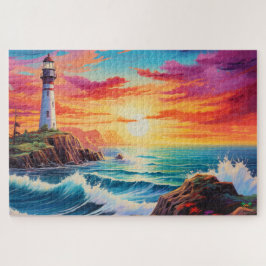 Quebra-cabeça 🌅 Farol no Sunset