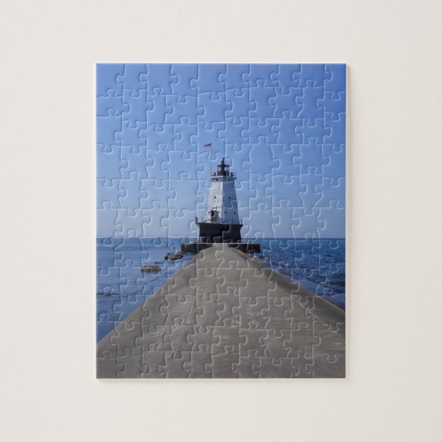 Quebra-cabeça Farol North Pierhead, Ludington MI (Vertical)