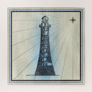 Quebra-cabeça Farol permanente náutico Vintage para navios