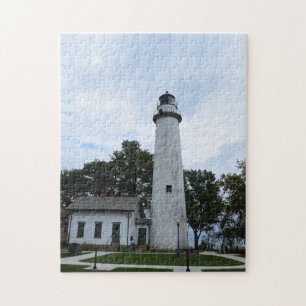 Quebra-cabeça Farol Pointe Aux Barcas em um