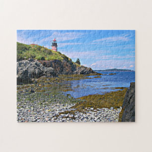 Quebra-cabeça Farol principal ocidental de Quoddy, Lubec Maine