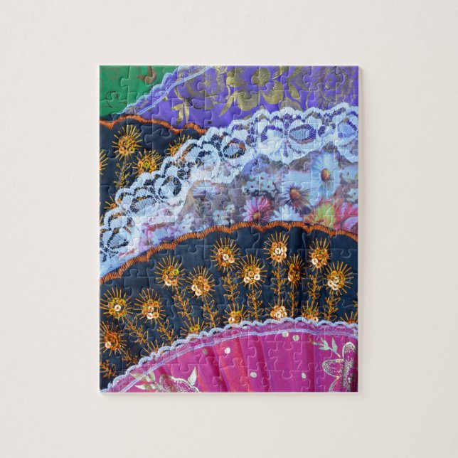Quebra-cabeça Fãs decorativos coloridos (Vertical)