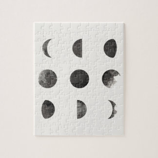 Quebra-cabeça Fases da aguarela lunar da lua