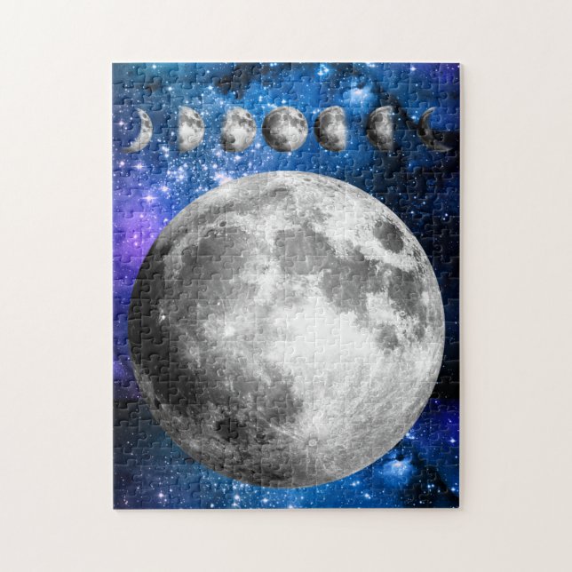 Quebra-cabeça Fases da Lua e Estrelas brilhantes do Universo, Vs (Vertical)