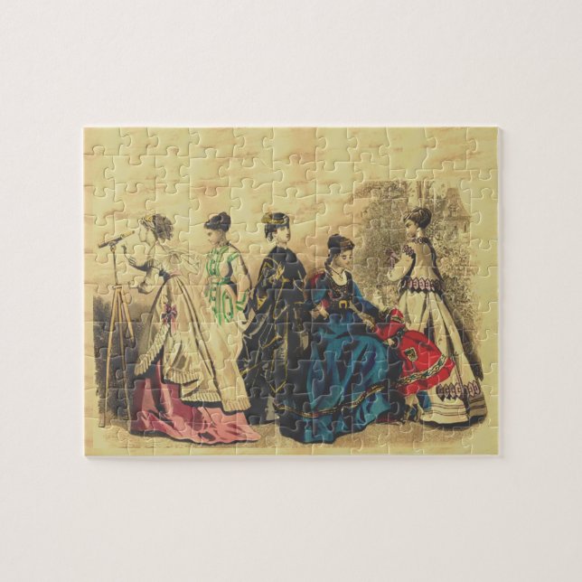 Quebra-cabeça Fashionable Victorian Ladies Jigsaw Puzzle (Horizontal)