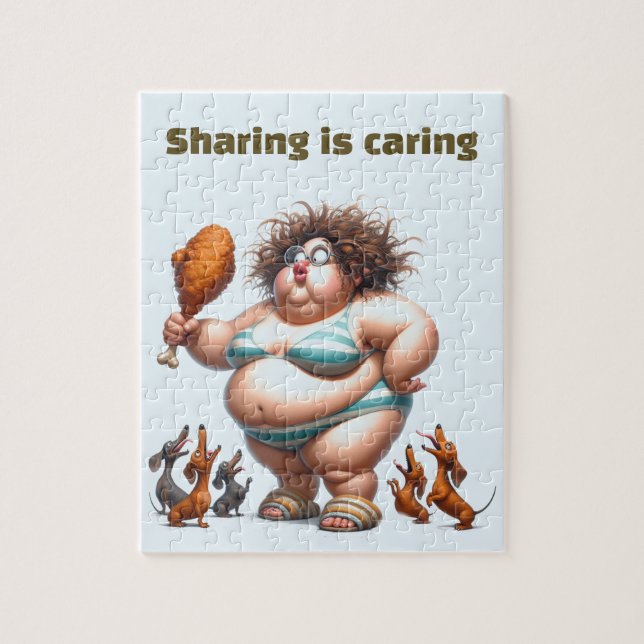 Quebra-cabeça Fat Lady Chicken (Vertical)