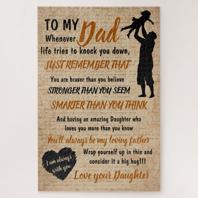 Quebra-cabeça Father christmas gift for dad from daughter (Vertical)