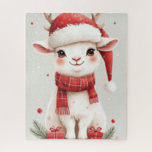 Quebra-cabeça Fazenda de Natal Animal Cabra Fofa