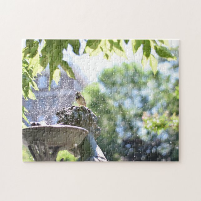 Quebra-cabeça Fazer a Splash Bath Conservatory Garden NYC (Horizontal)