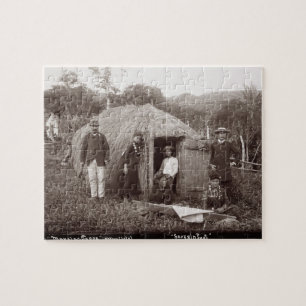 Quebra-cabeça Fazer Tappa, um pano nativo, c.1875 (foto do