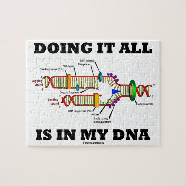 Quebra-cabeça Fazer Tudo Está No Meu DNA (Replicação De DNA) (Horizontal)