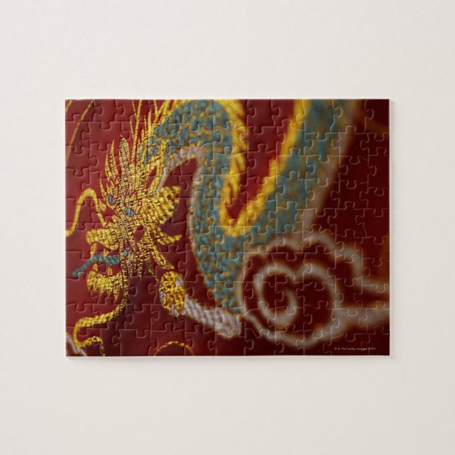 Quebra-cabeça Fechar a seda chinesa (Horizontal)