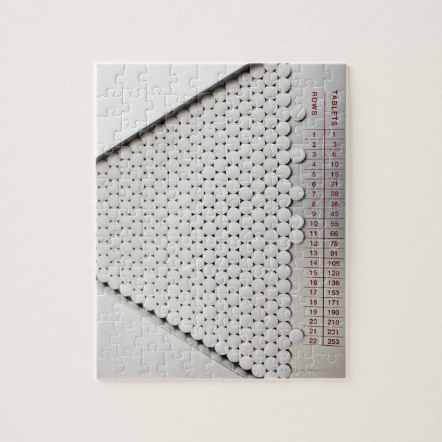 Quebra-cabeça Fechar comprimidos na bandeja de classificação (Vertical)