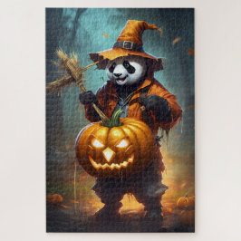 Quebra-cabeça Feira de Halloween de Panda Scarecrow