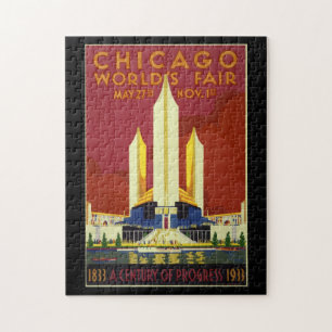 Quebra-cabeça Feira de Posteres vintage de Chicago 1933