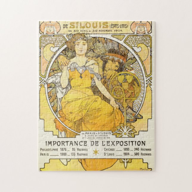 Quebra-cabeça Feira Mundial de 1904 por Alphonse Mucha (Vertical)