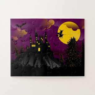 Quebra-cabeça Feiticeira Bonita De Halloween Assaltou Casa De Lu