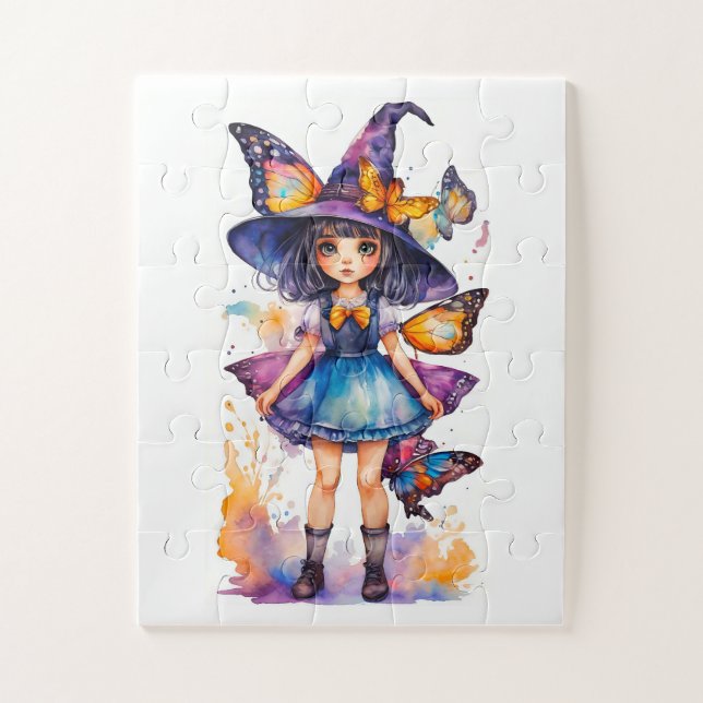Quebra-cabeça Feiticeira e Borboletas (Vertical)