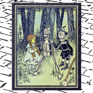 Quebra-cabeça Feiticeiro Vintage de Oz, Dorothy encontra o Homem