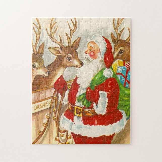 Quebra-cabeça feito sob encomenda do Natal (Vertical)