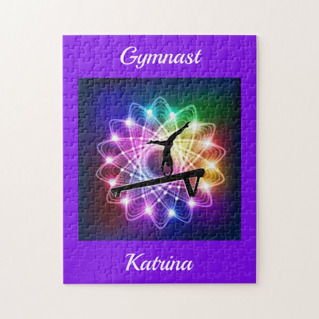 Quebra-cabeça Feixe de Equilíbrio de Gymnast de Meninas Personal (Vertical)